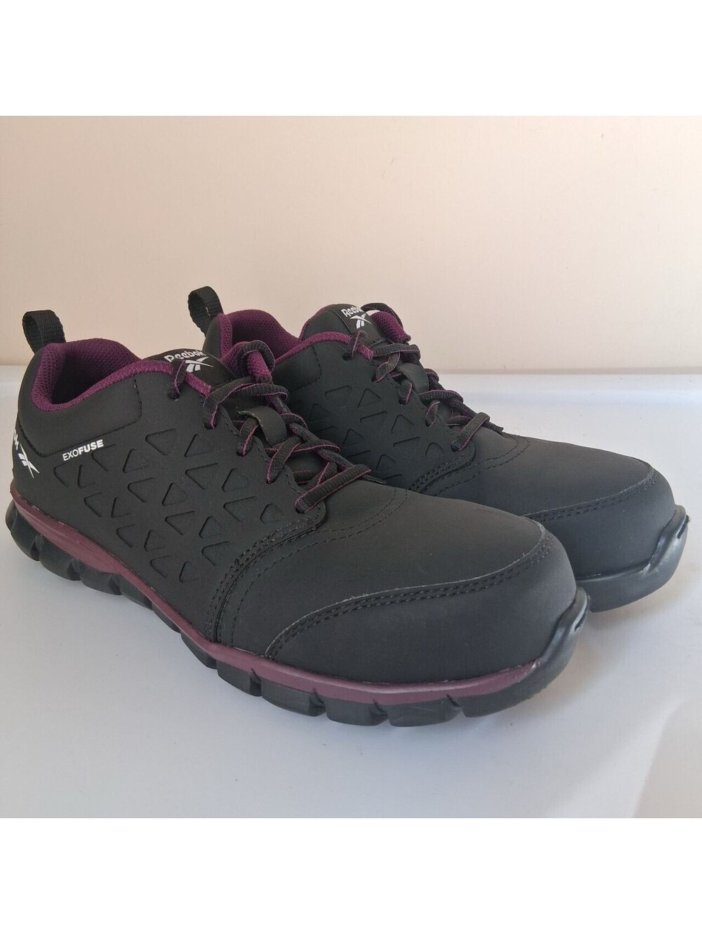 NEW Reebok Sublite Cushion Work Women's Athletic Shoe Black Plum 7.5 RB492